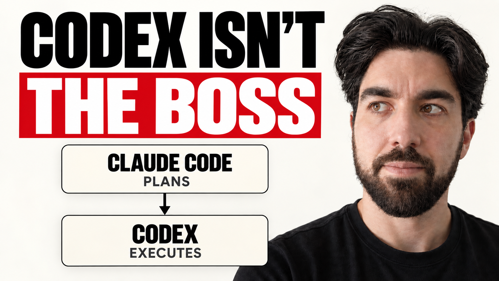 Louis beside the words Codex isn't the boss, with Claude Code planning and Codex executing